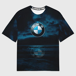 Футболка оверсайз мужская BMW marine theme, цвет: 3D-принт