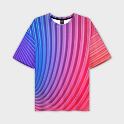 Мужская футболка оверсайз Оптическая иллюзия с линиями