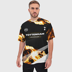 Футболка оверсайз мужская Tottenham legendary sport fire, цвет: 3D-принт — фото 2