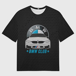 Футболка оверсайз мужская BMW club carbon, цвет: 3D-принт