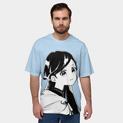 Футболка оверсайз мужская Майн арт - Власть книжного червя, цвет: 3D-принт — фото 2