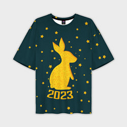 Футболка оверсайз мужская Год кролика - 2023, цвет: 3D-принт