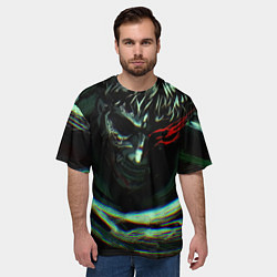 Футболка оверсайз мужская Берсерк Гатс В Плаще, цвет: 3D-принт — фото 2