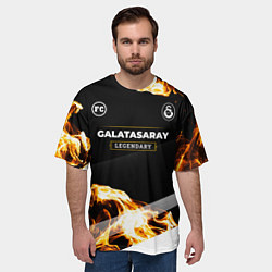 Футболка оверсайз мужская Galatasaray legendary sport fire, цвет: 3D-принт — фото 2