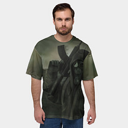 Футболка оверсайз мужская STALKER Бандит В Плаще, цвет: 3D-принт — фото 2