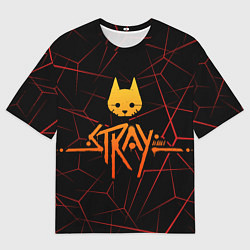 Футболка оверсайз мужская Stray cat игра блуждающий кот, цвет: 3D-принт