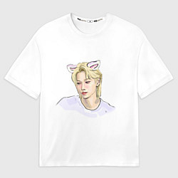 Футболка оверсайз мужская Принт Art Stray Kids Felix, цвет: 3D-принт