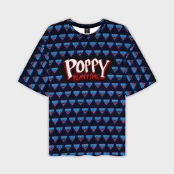 Футболка оверсайз мужская Poppy Playtime - Huggy Wuggy Pattern, цвет: 3D-принт