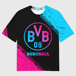 Мужская футболка оверсайз Borussia - neon gradient