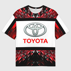 Футболка оверсайз мужская Toyota - абстракция - лого, цвет: 3D-принт