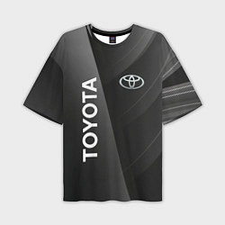 Мужская футболка оверсайз Toyota - серая абстракция