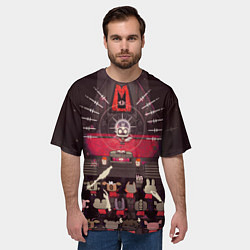 Футболка оверсайз мужская Культ ягнёнка в сборе - Cult of the lamb, цвет: 3D-принт — фото 2