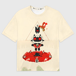 Футболка оверсайз мужская Cult of the lamb art, цвет: 3D-принт