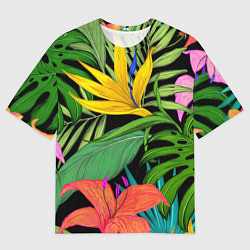 Футболка оверсайз мужская Тропическая роща, цвет: 3D-принт