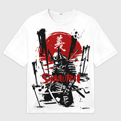 Футболка оверсайз мужская Самурай Ранен Стрелами, цвет: 3D-принт