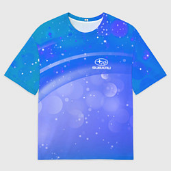 Футболка оверсайз мужская Субару - sport, цвет: 3D-принт