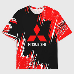 Футболка оверсайз мужская Mitsubishi - краска, цвет: 3D-принт