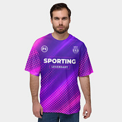 Футболка оверсайз мужская Sporting legendary sport grunge, цвет: 3D-принт — фото 2