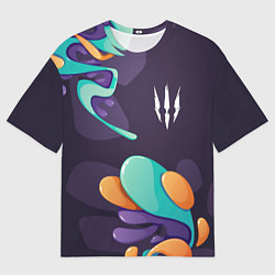 Футболка оверсайз мужская The Witcher graffity splash, цвет: 3D-принт