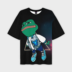 Мужская футболка оверсайз Pepe Frog Fly