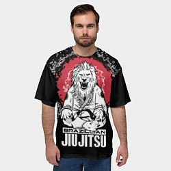 Футболка оверсайз мужская Jiu-Jitsu red sun Brazil, цвет: 3D-принт — фото 2