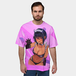 Футболка оверсайз мужская Моя новая горничная очень подозрительна - Аниме, цвет: 3D-принт — фото 2