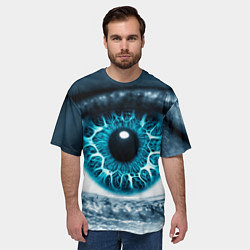 Футболка оверсайз мужская Инопланетный глаз, цвет: 3D-принт — фото 2