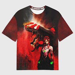Мужская футболка оверсайз Neon Genesis Evangelion Unit-02