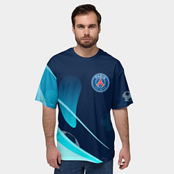 Футболка оверсайз мужская Фк псж абстракция, цвет: 3D-принт — фото 2