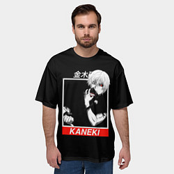 Футболка оверсайз мужская Tokyo Ghoul - Kaneki Ken, цвет: 3D-принт — фото 2