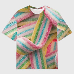 Футболка оверсайз мужская Мармеладная лента, цвет: 3D-принт