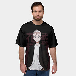 Футболка оверсайз мужская Hanagaki Takemichi, цвет: 3D-принт — фото 2