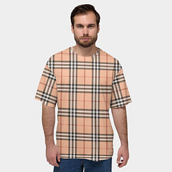 Футболка оверсайз мужская Королевский тартан, цвет: 3D-принт — фото 2