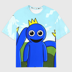 Футболка оверсайз мужская Blue: Rainbow Friends, цвет: 3D-принт