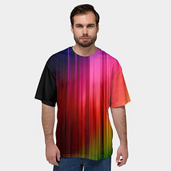 Футболка оверсайз мужская Цветной спектр, цвет: 3D-принт — фото 2