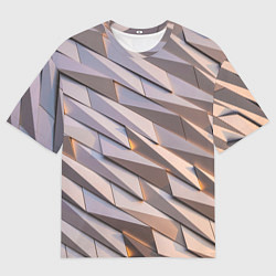 Футболка оверсайз мужская Металлическая брoня, цвет: 3D-принт