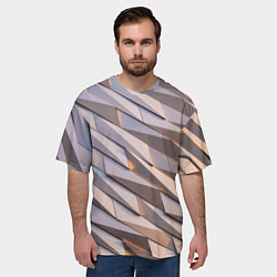 Футболка оверсайз мужская Металлическая брoня, цвет: 3D-принт — фото 2