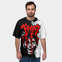 Футболка оверсайз мужская Берсерк - Гнев Гатса, цвет: 3D-принт — фото 2