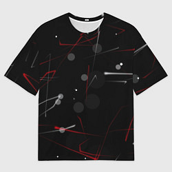 Мужская футболка оверсайз Движение частиц