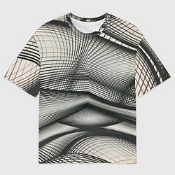 Мужская футболка оверсайз Переплетение сетей