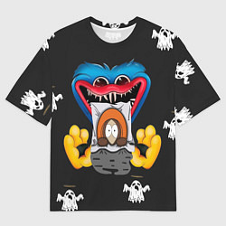 Футболка оверсайз мужская Хагги Вагги хочет съесть Кенни, цвет: 3D-принт