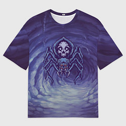 Футболка оверсайз мужская Смертельный паук с черепом, цвет: 3D-принт