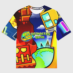 Футболка оверсайз мужская Geometry dash world, цвет: 3D-принт