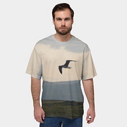 Футболка оверсайз мужская Чайка, цвет: 3D-принт — фото 2