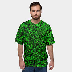 Футболка оверсайз мужская Трава, цвет: 3D-принт — фото 2