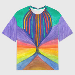 Мужская футболка оверсайз Абстракция воздушный шар