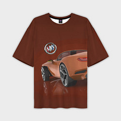 Мужская футболка оверсайз Buick wild cat - concept