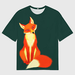 Футболка оверсайз мужская Лиса, цвет: 3D-принт