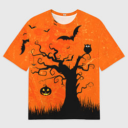 Футболка оверсайз мужская Мрачное дерево, цвет: 3D-принт