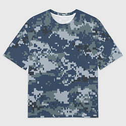 Футболка оверсайз мужская Камуфляж Росгвардия цифра, цвет: 3D-принт